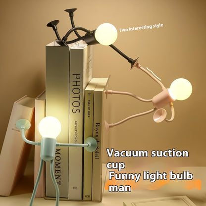 9G Funny Sportsman Night Light – Creative Shape-Changing Desk Lamp with Suction Base